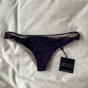 NWT Acacia Swim Cusco Mesh Bottom BlackBerry Size M